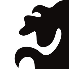 Black Border silhouette vector illustration for design 
