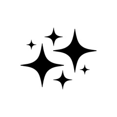 Black and white star icon illustration design for decoration png