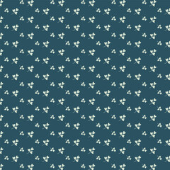 Seamless Monochrome Floral Backdrop Pattern With Hand Drawn Geometric In Retro Graceful Style. Trend Print For Textiles And Wallpaper On Isolated Background.