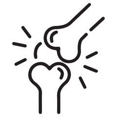 Human Joint Sillouette Vector Isloated On White Background