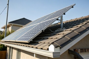 Solar Panels on Residential Tile Roof