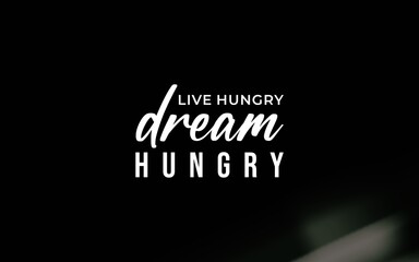 Inspiring text graphic with motivational message on a dark background. Represents aspiration,...