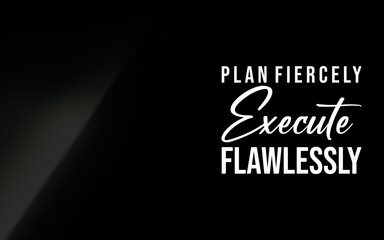 An elegant motivational quote displayed in white text on a black background, emphasizing strategic...