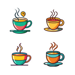 set of cups of coffee