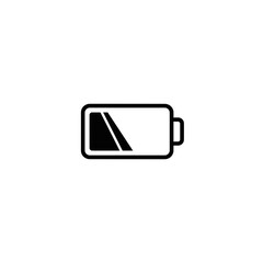 Minimalistic style battery saver icon on transparent background