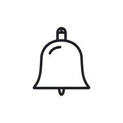 Simple Bell Icon: Notification, Alert, Sound Symbol, Minimalist Design Element
