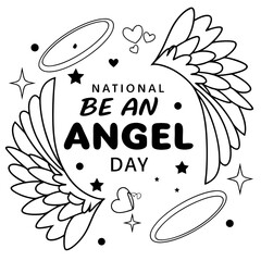 Obraz premium NATIONAL BE AN ANGEL DAY vector illustration