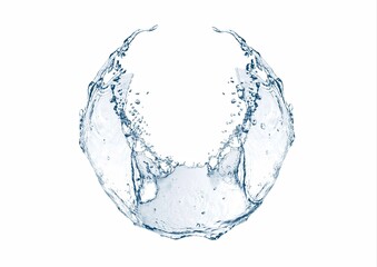 抽象的な青い水しぶきの3dイラスト