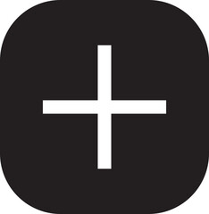 Pluss square icon in flat Mathematical symbols. isolated on transparent background