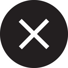 multiplication circle icon in flat Mathematical symbols. isolated on transparent background