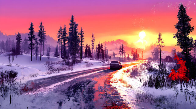 View through a frosty window into the future, programming, software, logic, mathematics. Style - digital art