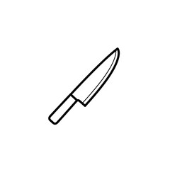 Kitchen knife hand drawn icon