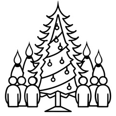 Festive Tree Lighting Vector