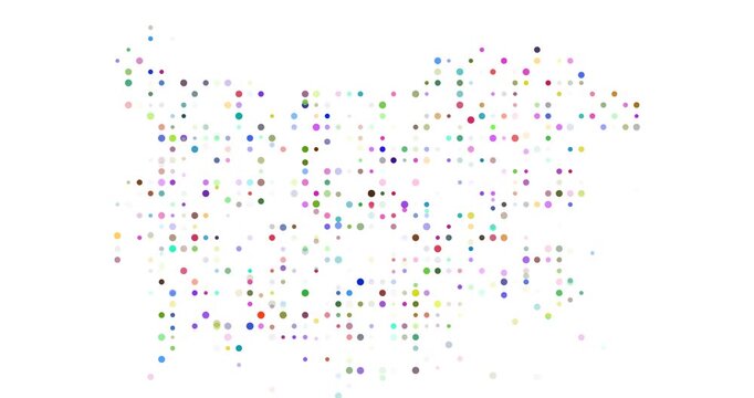 Digital Bulgaria Map With Animated Points