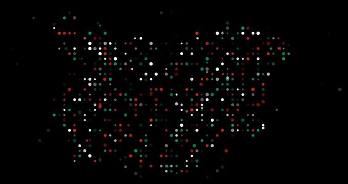 Digital Bulgaria Map With Animated Points