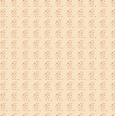 Seamless Monochrome Floral Backdrop Pattern With Hand Drawn Geometric In Retro Graceful Style. Trend Print For Textiles And Wallpaper On Isolated Background.