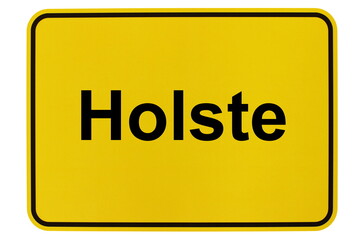 Illustration eines Ortsschildes der Gemeinde Holste in Niedersachsen