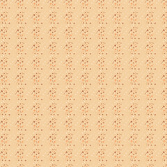 Seamless Monochrome Floral Backdrop Pattern With Hand Drawn Geometric In Retro Graceful Style. Trend Print For Textiles And Wallpaper On Isolated Background.