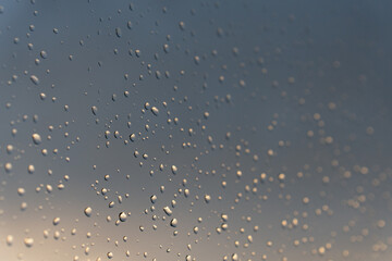 Rain drops on the window