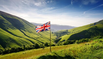 Union Jack flag of the United Kingdom, AI generated