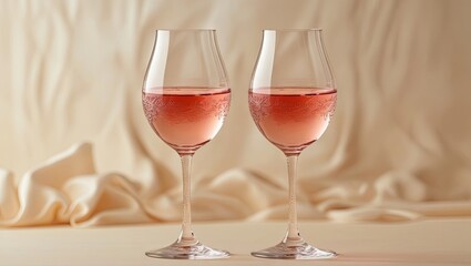 Fototapeta premium two glasses of red wine