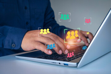 Niche marketing and personalization concept. Marketing segmentation strategy and consumer analysis....