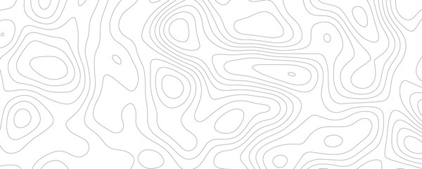 Black and white contour map pattern abstract background