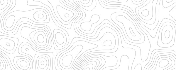 Black contour lines on white background abstract pattern