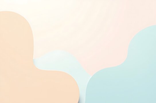 Soft Pastel Cream Beige Blue Abstract Wallpaper Design ai generated