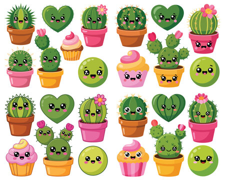 Kawaii Cacti and Cupcakes Collection cactus cute