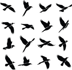 Obraz premium Whimsical Children & Fantasy Houses Silhouettes: Charming Icons for Storytelling, Childhood, Imagination, and Fairytale Concepts.