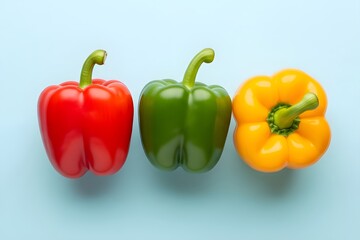 red yellow and green peppers
