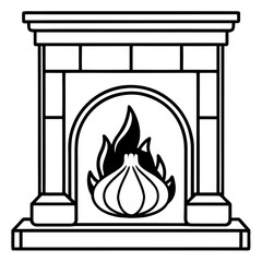 Cozy Fireplace with Garland