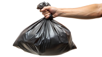 black garbage bag