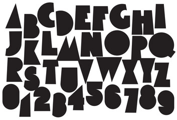 Simple, thick, humorous, geometric letter font with holiday and party theme. Book, literature, fairy tale, cartoon, captions. Latin alphabet letters and numbers. No AI used