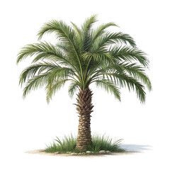 Obraz premium palm tree isolated on white background