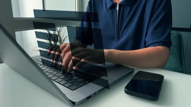 Business person filling out a form with personal data online. Personal data information management. Digital online employee form. Human resource concept.