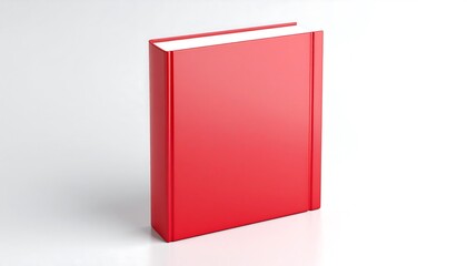Red book on a white background