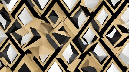 Seamless vector illustration of an abstract geometric pattern for a wooden trellis wall design
