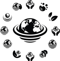  earth, atmosphere, pollution, climate change, environmental protection, green planet, eco icon, sustainability,