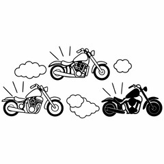 Motorcycle Vector Set &ndash; Stylized Speed Concepts and Unique Bike Silhouettes