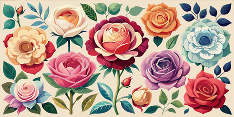 Romantic seamless rose pattern with floral background for wedding and valentine design