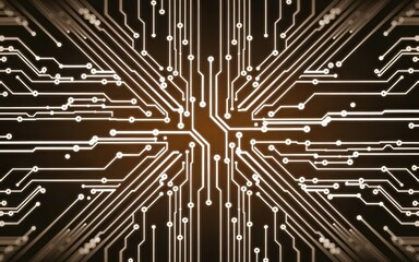 Neon Digital Circuit Blur (No Words)