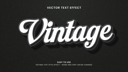 Obraz premium vintage editable text effect 3d 