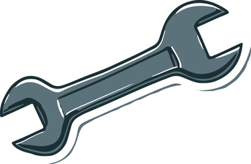 wrench isolated on white 100% fully editable vector file.