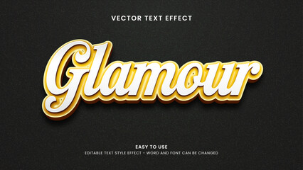 Obraz premium glamour editable text effect 3d 