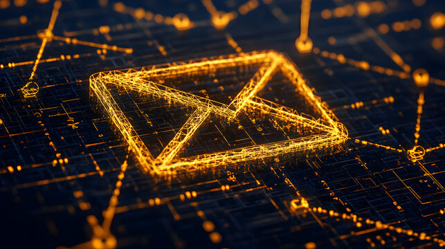 New email notification concept for business e-mail communication and digital marketing.business people touch on email in virtual screen - Powered by Adobe