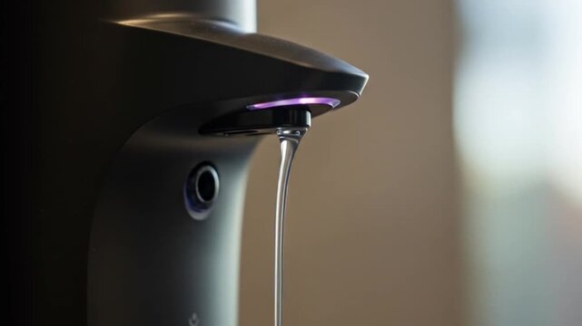 Purified water dispenser emitting liquid