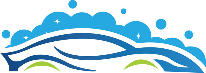 vintage logo car wash vector template illustration Free Vector