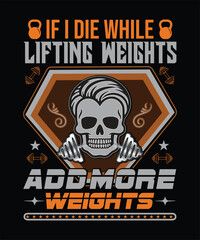 Skull lifting weights funny motivational gym quotes